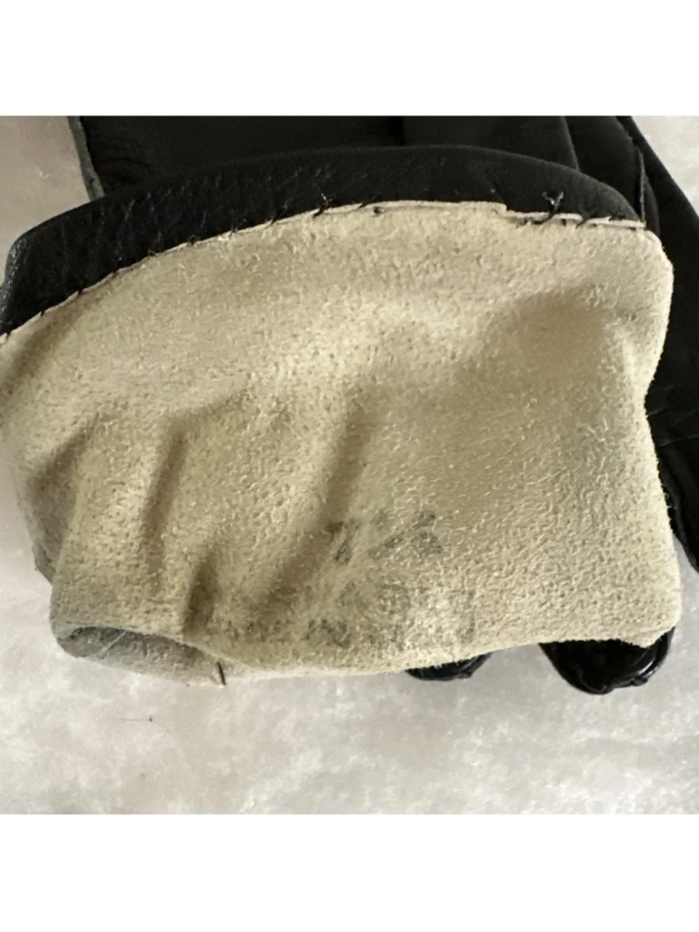 VINTAGE BLACK LEATHER GLOVES 7.5 MADE IN ITALY